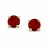 Thumbnail Image 0 of 6mm Lab-Created Ruby Stud Earrings in Sterling Silver with 14K Gold Plate