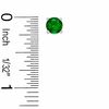 Thumbnail Image 1 of 6mm Simulated Emerald Stud Earrings in Sterling Silver with 14K Gold Plate
