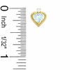 Thumbnail Image 1 of 5mm Heart-Shaped Simulated Blue Topaz Stud Earrings in Sterling Silver with 14K Gold Plate with CZ