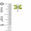 Thumbnail Image 1 of Marquise Simulated Peridot Dragonfly Stud Earrings in Sterling Silver