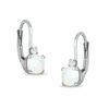 Thumbnail Image 0 of Cushion-Cut Simulated Opal Earrings in Sterling Silver with CZ