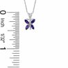 Thumbnail Image 1 of Marquise Simulated Amethyst Butterfly Pendant in Sterling Silver
