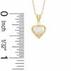 Thumbnail Image 1 of 5mm Heart-Shaped Simulated Opal and CZ Pendant in Sterling Silver with 14K Gold Plate