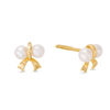 Thumbnail Image 0 of Child's Cultured Freshwater Pearl Bow Stud Earrings in 14K Gold