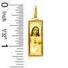 Thumbnail Image 1 of Enamel Rectangle Jesus Charm in 10K Gold