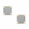 Thumbnail Image 0 of 1/4 CT. T.W. Diamond Square Stud Earrings in 10K Gold