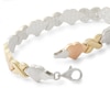 Thumbnail Image 1 of X Heart Link Bracelet in 10K Two-Tone Gold Bonded Sterling Silver - 8"