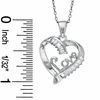 Thumbnail Image 1 of Cubic Zirconia Heart LOVE Pendant and 5mm Stud Earrings Set in Sterling Silver