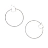 Thumbnail Image 1 of Cubic Zirconia 2 x 55mm Hoop Earrings in Sterling Silver