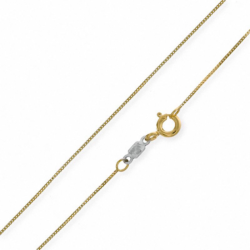 Sterling Silver with 14K Gold Plate 040 Gauge Box Chain Necklace - 18"