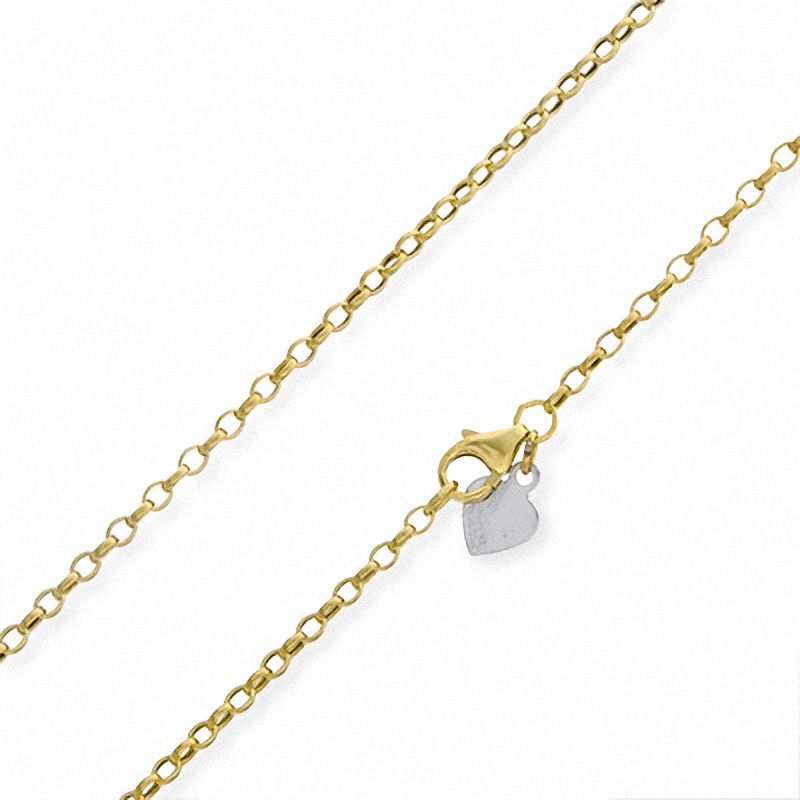050 Gauge Oval Rolo Chain Necklace in 14K Gold Bonded Sterling Silver - 18"