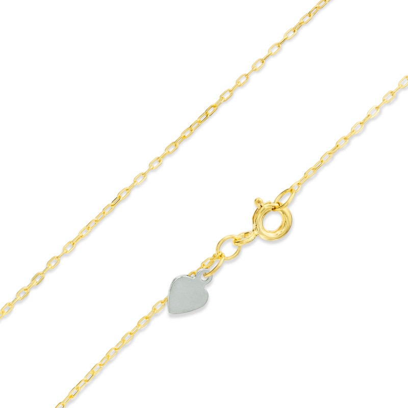 Sterling Silver with 14K Gold Plate 30 Gauge Hammered Square Cable Chain Necklace - 18"