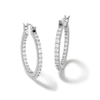Thumbnail Image 0 of 20mm Cubic Zirconia Inside-Out Hoop Earrings in Sterling Silver