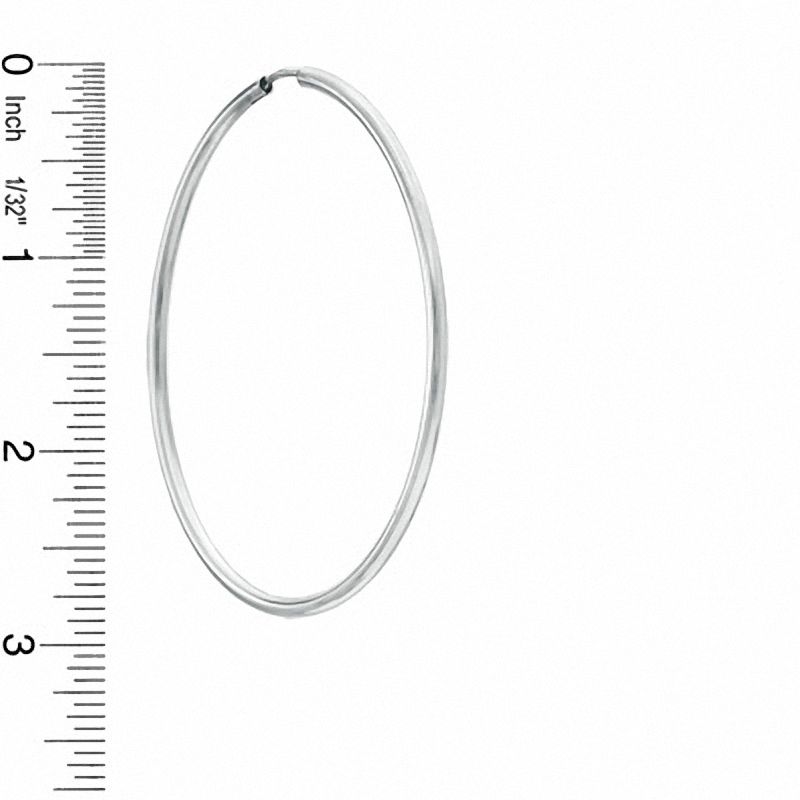 Tube Hollow Sterling Silver Continuous Hoops