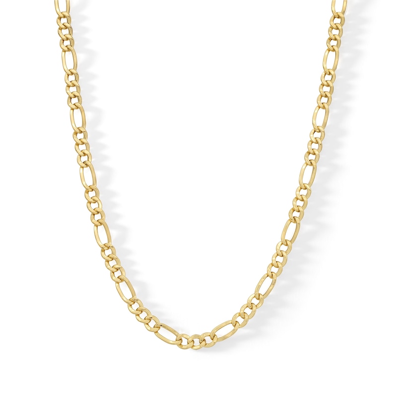 4.3mm Figaro Chain Necklace in 14K Gold Bonded Semi-Solid Sterling Silver - 20"