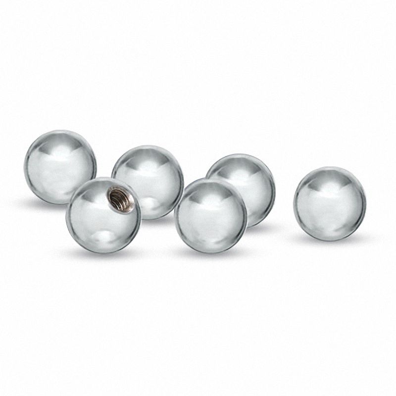 Solid Stainless Steel Replacement Body Balls (Six Pieces) - 14G