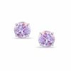 Thumbnail Image 0 of 6mm Lavender Cubic Zirconia Stud Earrings in 10K White Gold