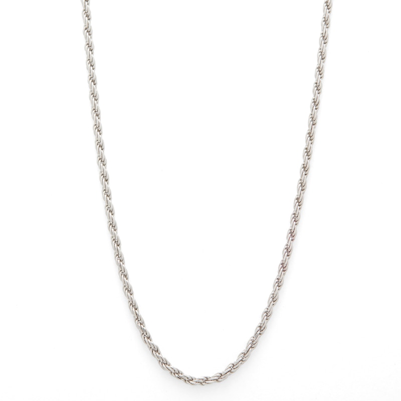 Made in Italy 040 Gauge Rope Chain Necklace in Solid Sterling Silver - 22"