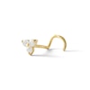 Thumbnail Image 0 of 14K Solid Gold CZ Triangle Screw Nose Stud - 22G 1/4"