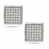 Thumbnail Image 0 of Cubic Zirconia Square Stud Earrings in Sterling Silver