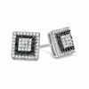 Thumbnail Image 0 of 3/8 CT. T.W. Enhanced Black and White Diamond Square Composite Stud Earrings in Sterling Silver - XL Post