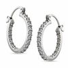 Thumbnail Image 0 of Cubic Zirconia 15mm Inside-Out Hoop Earrings in Sterling Silver