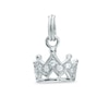Thumbnail Image 0 of Cubic Zirconia Crown Dangle Charm in Sterling Silver