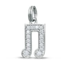 Thumbnail Image 0 of Cubic Zirconia Music Note Charm in Sterling Silver