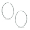 Thumbnail Image 0 of Sterling Silver Diamond-Cut Hoops