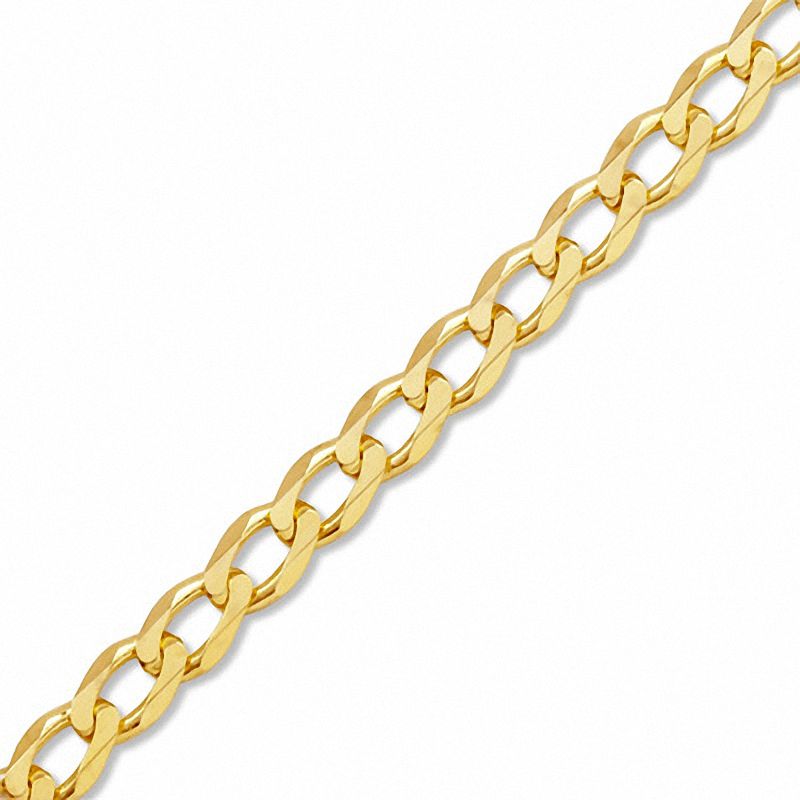 5.9mm Solid Curb Chain Bracelet in 10K Gold - 9"