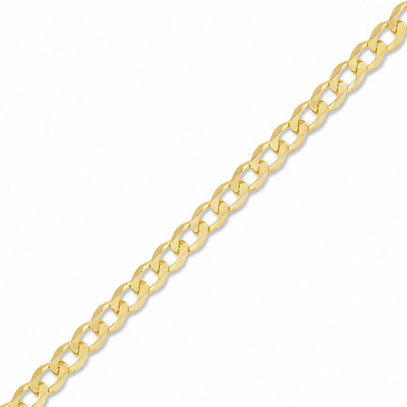 3.7mm Solid Curb Chain Bracelet in 10K Gold - 8"