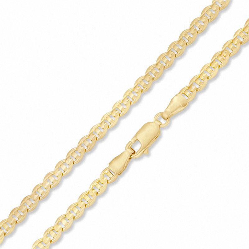 3.4mm Solid Mariner Chain Necklace in 10K Gold - 20"