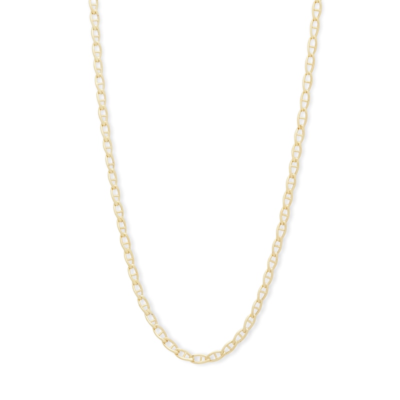 060 Gauge Mariner Chain Necklace in 10K Hollow Gold - 16"