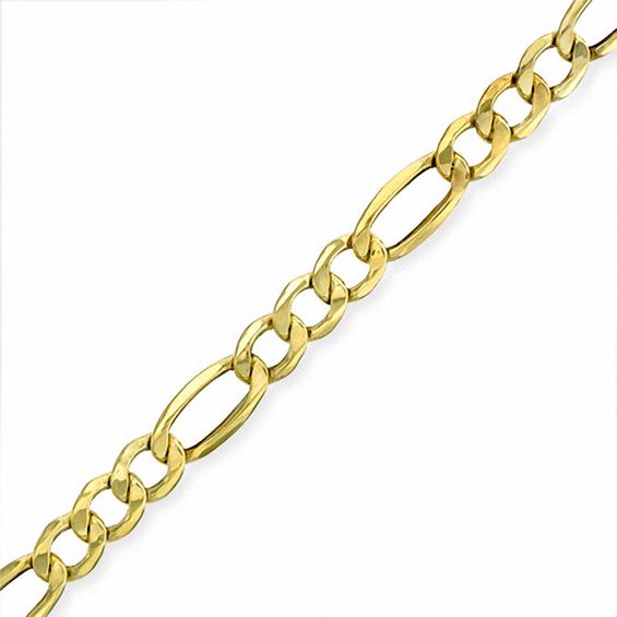 150 Gauge Figaro Chain Bracelet in 10K Gold - 9