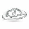 Thumbnail Image 0 of Interlocking Hearts Ring in Sterling Silver - Size 8