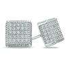 Thumbnail Image 0 of Cubic Zirconia Square Stud Earrings in Sterling Silver