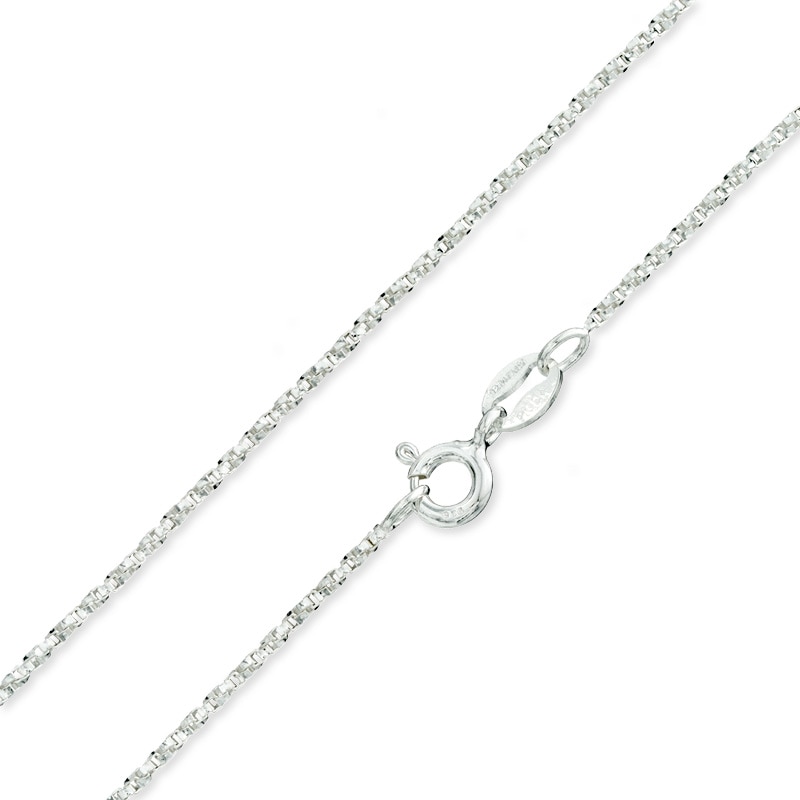 Made in Italy 100 Gauge Twist Box Chain Necklace in Sterling Silver - 24"