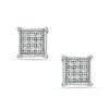 Thumbnail Image 0 of Diamond Accent Square Stud Earrings in Sterling Silver