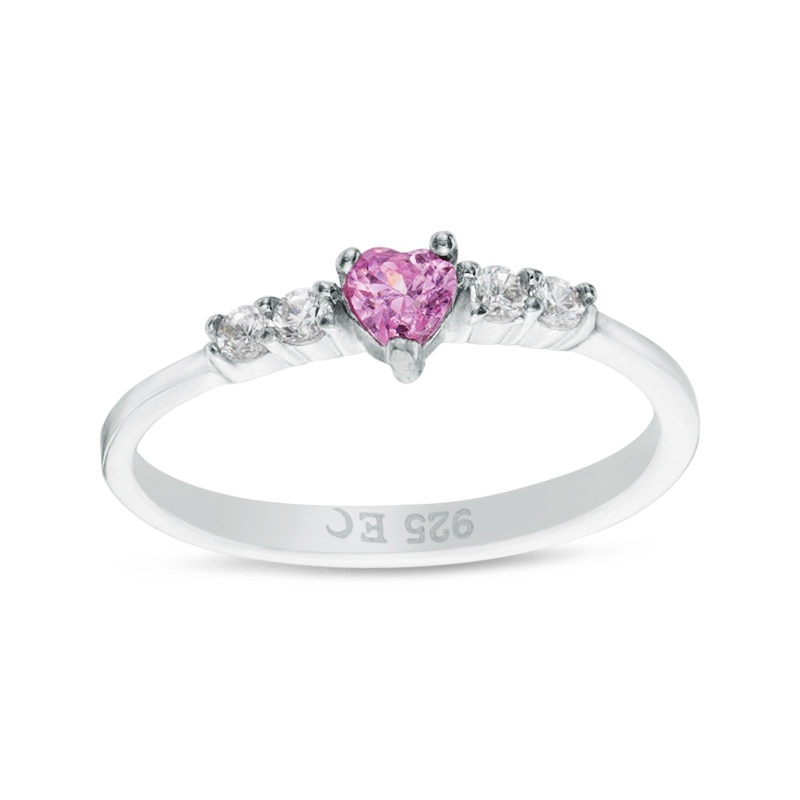 Custom Design Sparkle Like Diamond Pink and White Cubic Zirconia and 925 Silver Ring