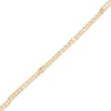Thumbnail Image 0 of 010 Gauge Hollow Double Rope Heart Chain Bracelet in 10K Gold - 7.5"