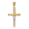 Thumbnail Image 0 of Crucifix Necklace Charm in 10K Two-Tone Gold