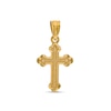 Thumbnail Image 0 of Budded Cross Necklace Charm in 10K Solid Gold