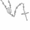 Thumbnail Image 0 of Rosary Necklace in White Rhodium Bronze - 26"