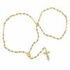 Thumbnail Image 1 of Rosary Necklace in Brass with 14K Gold Plate - 24"