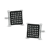 Thumbnail Image 0 of 1/5 CT. T.W. Black Diamond Square Stud Earrings in Sterling Silver with Black Rhodium