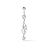 Thumbnail Image 0 of Solid Stainless Steel CZ Dangling Belly Button Ring - 14G 7/16"