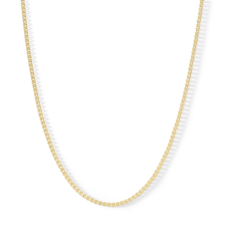 030 Gauge Fashion Chain Necklace in 10K Hollow Gold - 18"