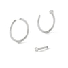 Thumbnail Image 0 of Solid Stainless Steel Nose Stud and Ring Set - 20G