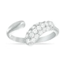 Thumbnail Image 0 of Cubic Zirconia Bypass Toe Ring in Sterling Silver