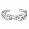 Thumbnail Image 0 of Infinity Toe Ring with Cubic Zirconia in Sterling Silver